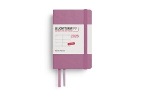 LEUCHTTURM WEEKLY PLANNER 2026 MINI A7 HC 12 MONTHS DUSTY ROSE 372731